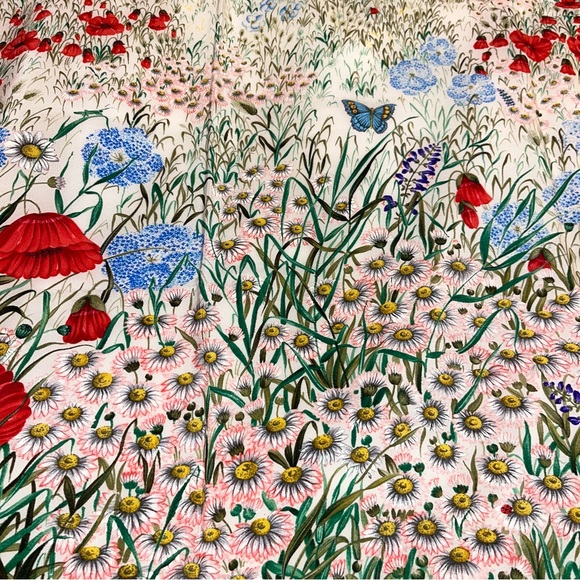 Gucci Silk Floral Print Large Scarf - Picture 10 of 12